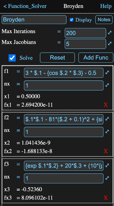 Solver information view