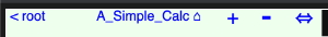 Tapable text at top of diagram