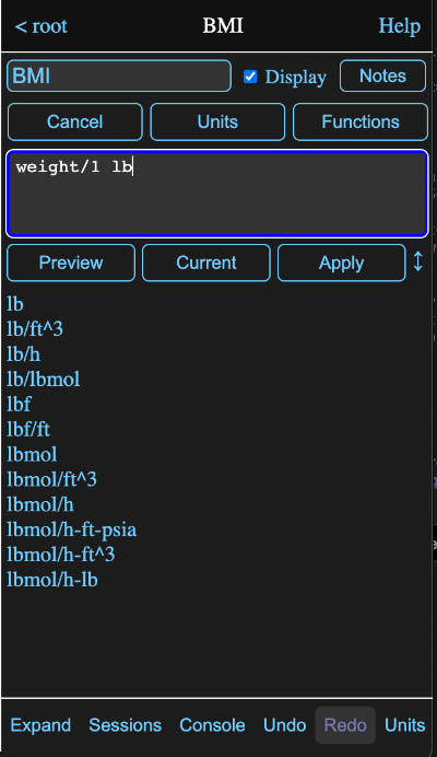 Unit browser