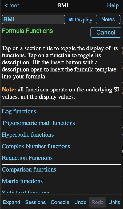 Function browser