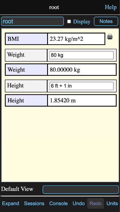 Root model view