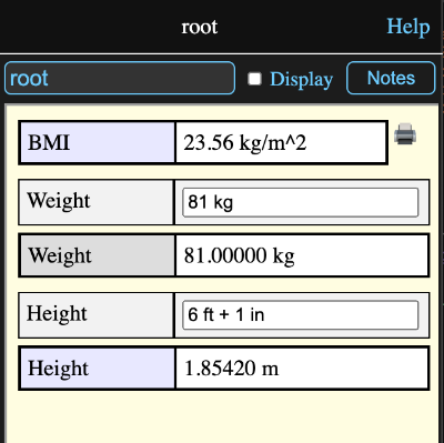 Modified root model view
