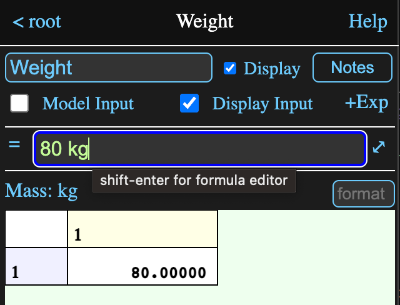 The Weight expression